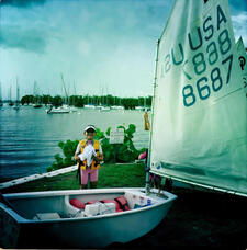 Carolina with her first Opti